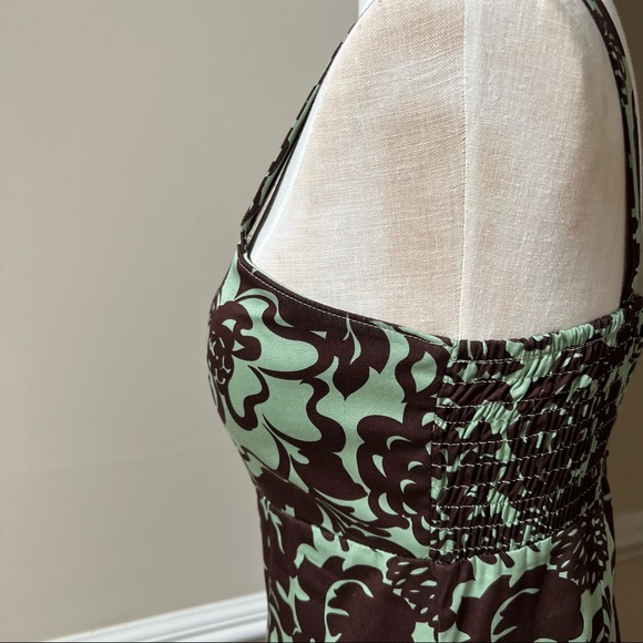 Madison Leigh - Summer to Autumn Brown and Mint Green Dress - Picture 3 of 9